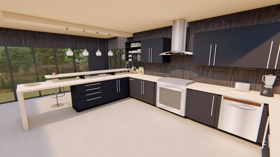3D Perspective - รับขึ้นแบบบ้าน 3D,อาคารขนาดเล็ก3D Perspective Exterior & interior, - 4