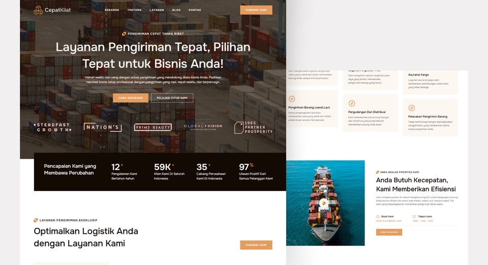 Jasa pembuatan website profesional dengan desain modern dan responsive untuk perusahaan Anda.
