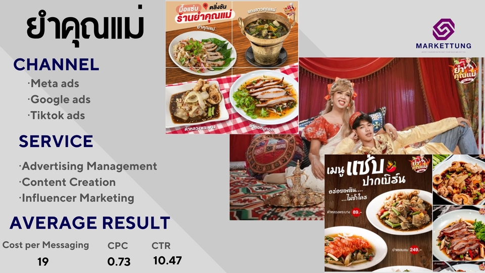 รับทำโฆษณาออนไลน์ ยิงแอด Facebook Google TikTok บริการครบวงจร เพิ่มยอดขาย Content Marketing Influencer ผลลัพธ์ชัดเจน