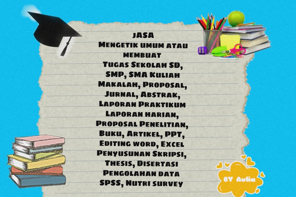 Pengetikan Umum - Menerima jasa :  Pengetikan Umum / Pembuatan Tugas Sekolah / Kuliah, Tugas akhir, Olah Data - 2