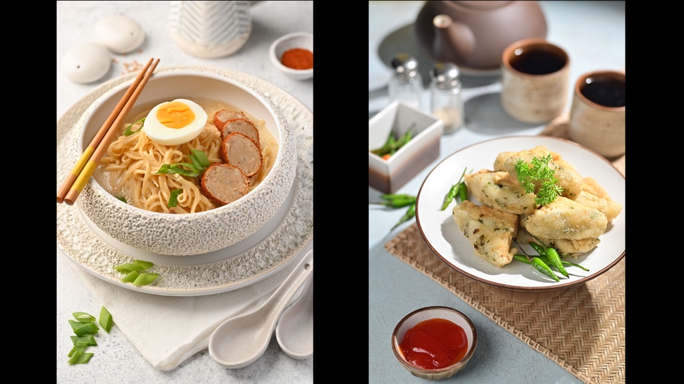 Jasa Fotografi Makanan dengan Nasi Goreng dan Tempe Goreng untuk Promosi Restoran