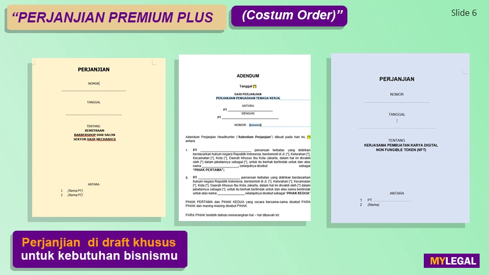 Hukum - Pembuatan  draft Perjanjian Kerjasama dan Dokumen Hukum Lainnya - 6