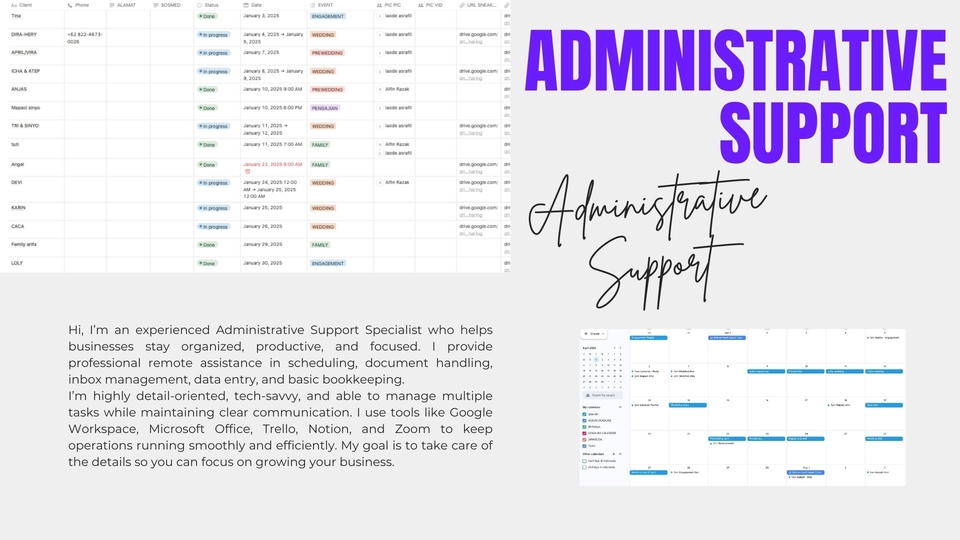 Sekretaris - Virtual Assistant (Personal Assistant Project & Digital Support Specialist) - 7