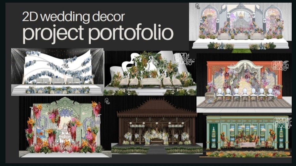 Gambar dan Ilustrasi - 2D Illustration Wedding design (sketch illustrasi dekor pernikahan dan lain) - 1