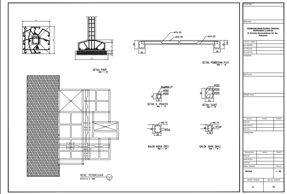 Jasa drafter autocad  gambar detail  pekerjaan sipil  engineering design  kontruksi  konstruksi  balok baja  penampang  perletakan balok baja