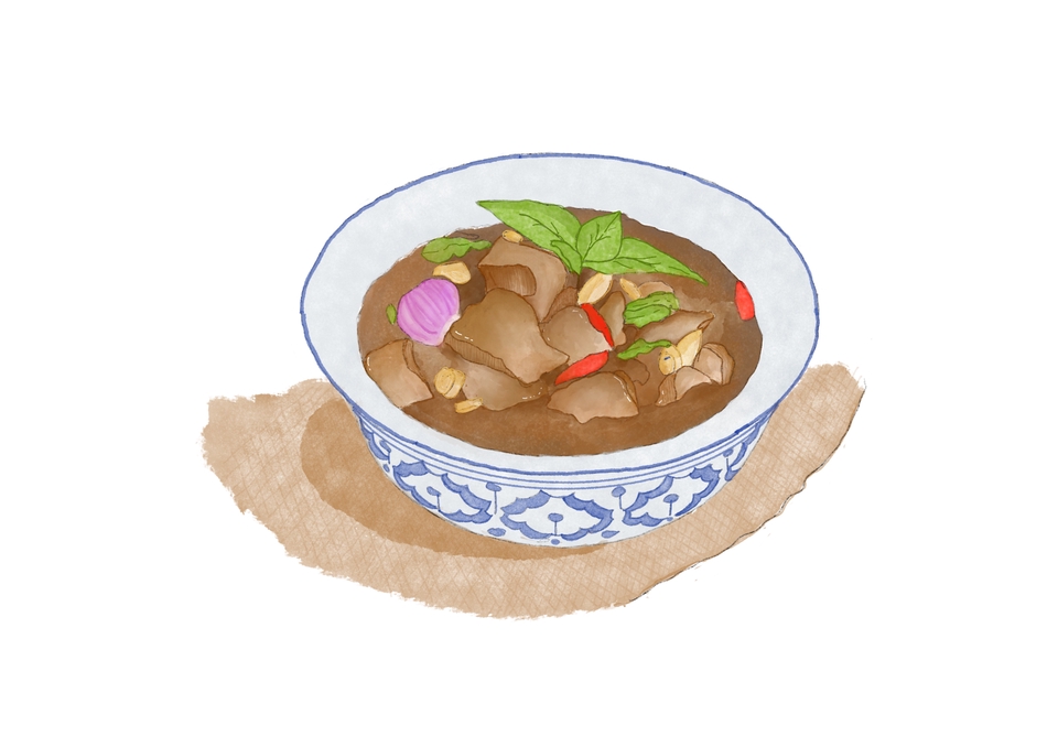 รับวาดภาพประกอบอาหารไทย วาดภาพประกอบอาหาร