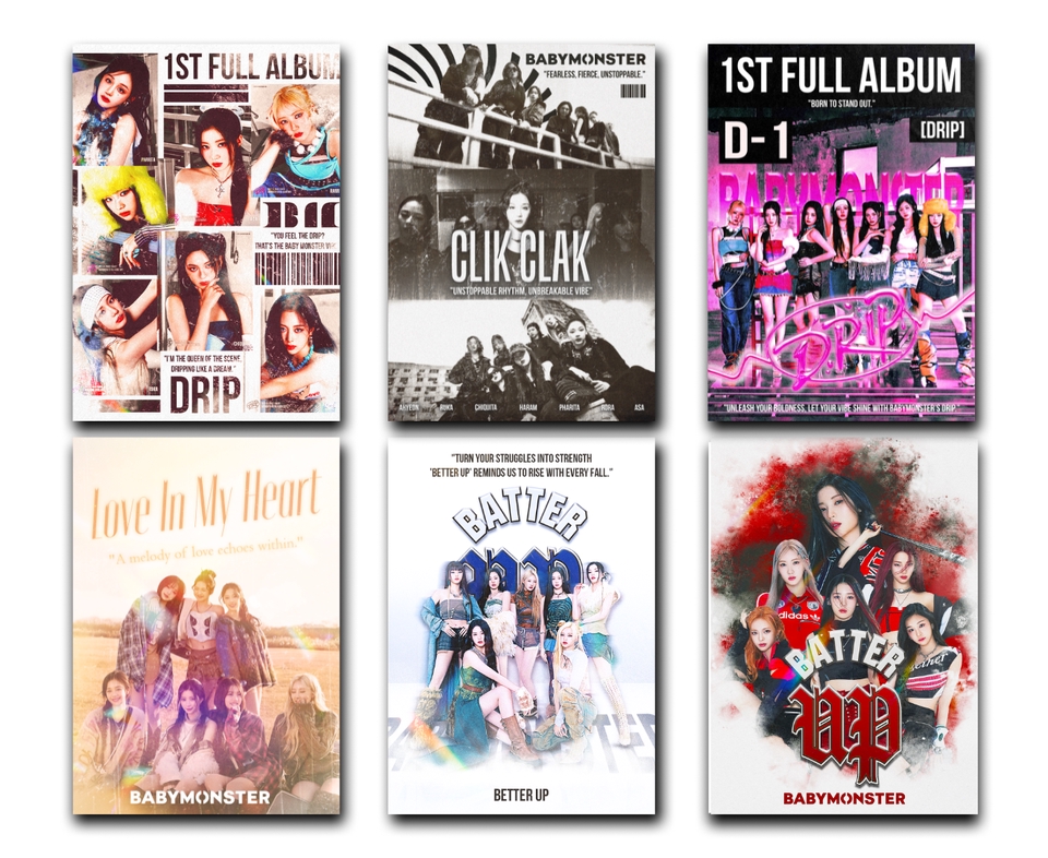 รับทำphotoshop แต่งรูปภาพไอดอล BABYMONSTER สวยคมชัด