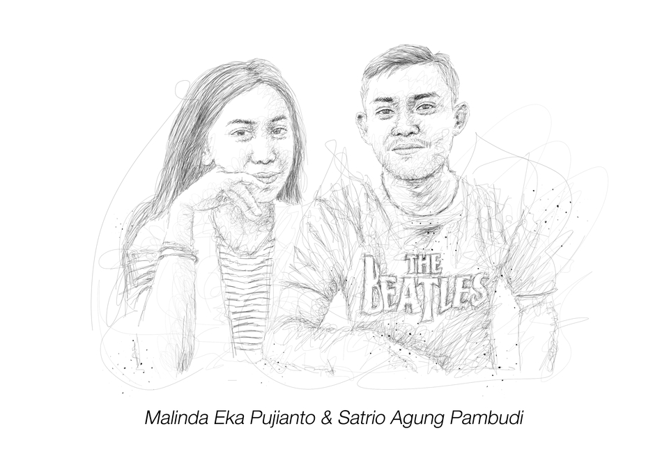 Gambar Potret - Edit foto Scribble Art Unik & Cepat (1 Hari Jadi) - 4