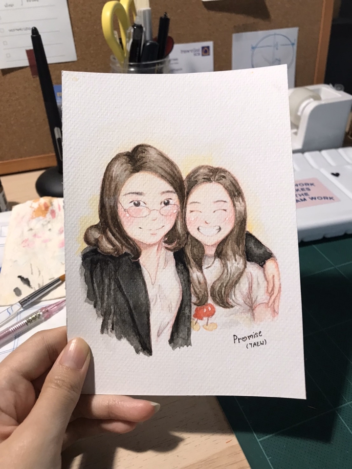 วาดภาพเหมือน Portrait - งานรูปวาดบุคคลเป็นภาพสีน้ำ - 5