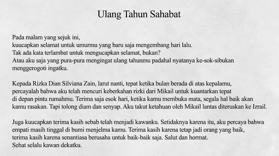 Jasa Lainnya - Surat pribadi kekinian untuk pacar, sahabat, orang tua | 1 hari jadi - 2