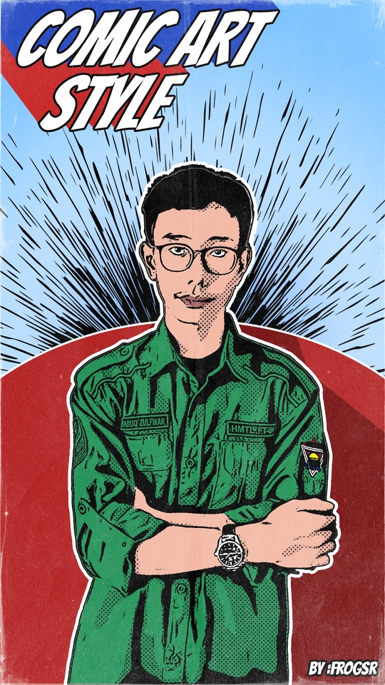 Gambar Potret - menggambar potret wajah menggunakan comic art style dalam 24 jam - 4