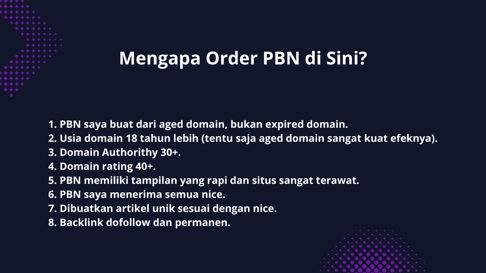 Mengapa Order Jasa Backlink PBN di sini, Keunggulan PBN, Layanan SEO Backlink