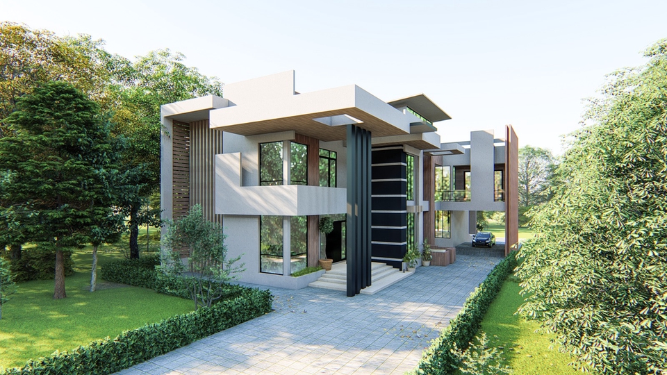 3D & Perspektif - Jasa arsitek rumah, kantor, gedung, gapura, taman - 3