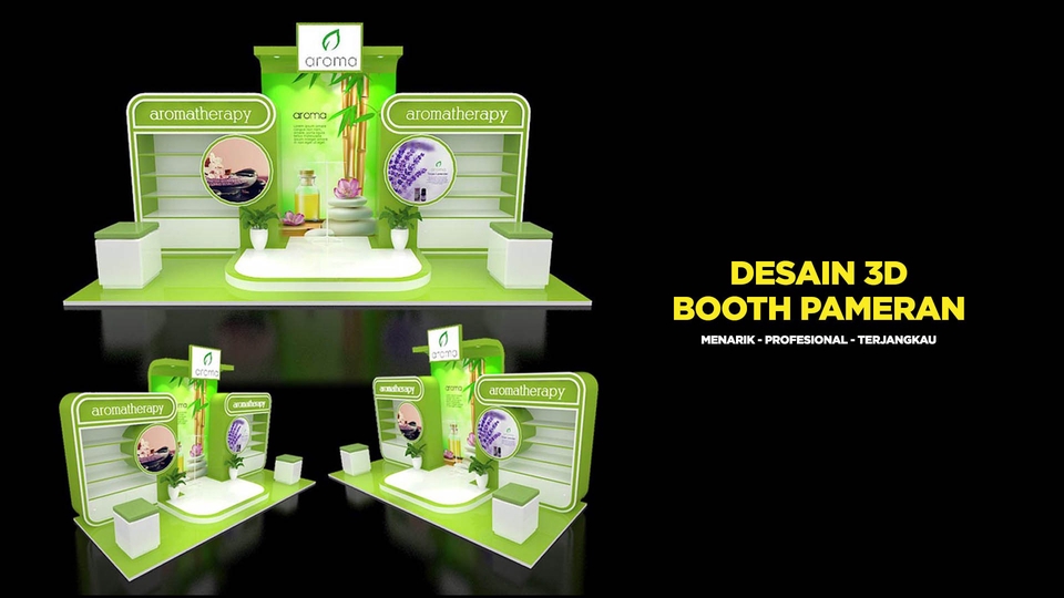 3D & Perspektif - DESAIN 3D BOOTH PAMERAN EXHIBITION - 1