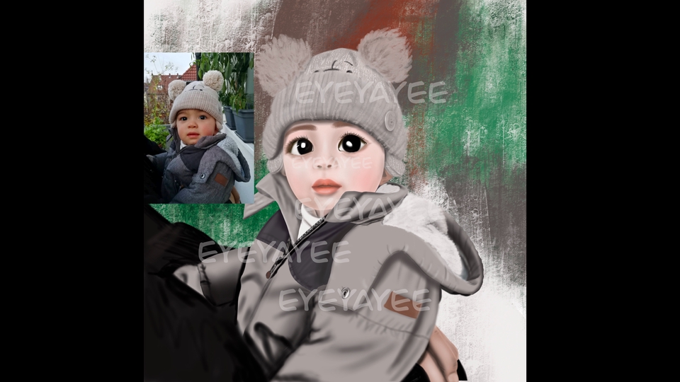 วาดภาพเหมือน Portrait - รับวาดรูปถ่ายแนวการ์ตูนหรือเสมือนจริง - 1