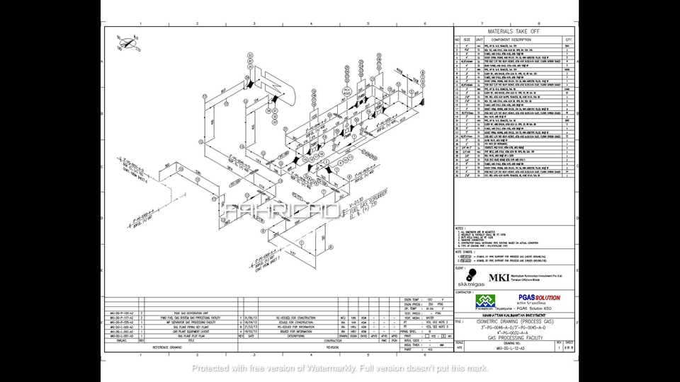 CAD Drawing - Pembuatan Gambar AutoCAd Isometrik + MTO ( Material Take Off ), Editing Piping Plan, juga P&ID - 1