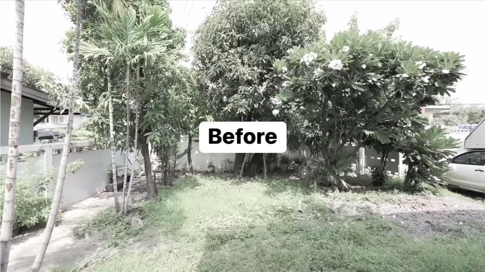 รับจัดสวนก่อนปรับปรุง ออกแบบสวน สวนบ้าน งานจัดสวน