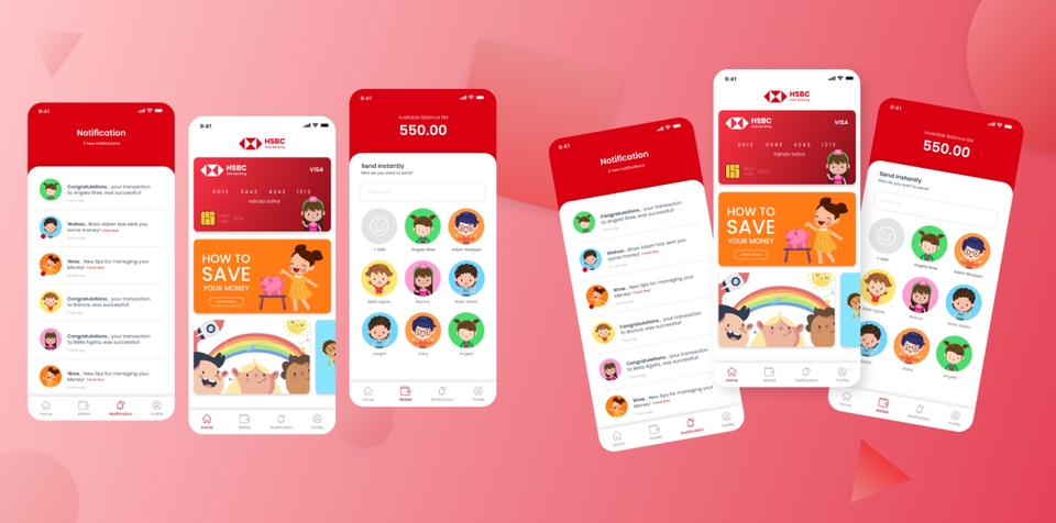Contoh desain aplikasi mobile untuk meningkatkan user experience dan user interface.