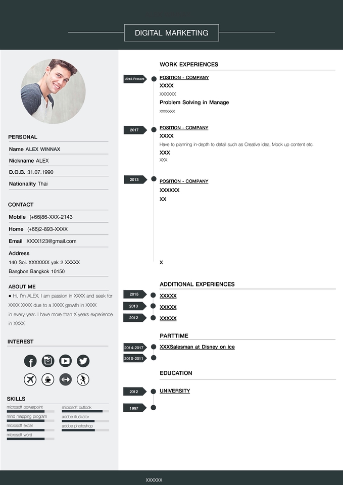 Portfolio & Resume - resume design by designer - 12