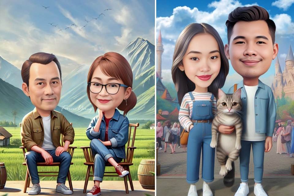 Karikatur - Desain Karikatur 4d 1 hari jadi - 5