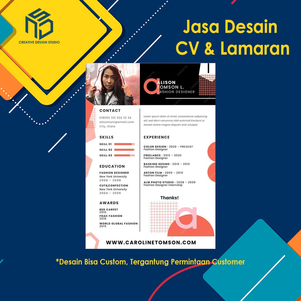 Portfolio & Resume - Desain CV / Resume Modern Professional dan Cepat (1 Hari Jadi) - 3