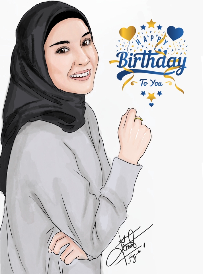 Gambar dan Ilustrasi - One day - Ilustrasi wajah dan karakter fiktif, bergaransi - 5