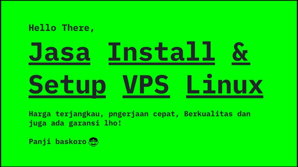 Jasa Lainnya - Install Dan Setup VPS Linux Murah, Cepat, Berkualitas Dan Bergaransi - 1