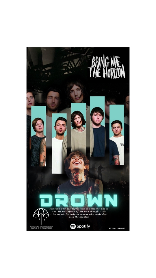 Desain poster band Bring Me The Horizon, jasa desain poster musik, desain poster artis, desain grafis musik, desain digital printing, jasa desain online.