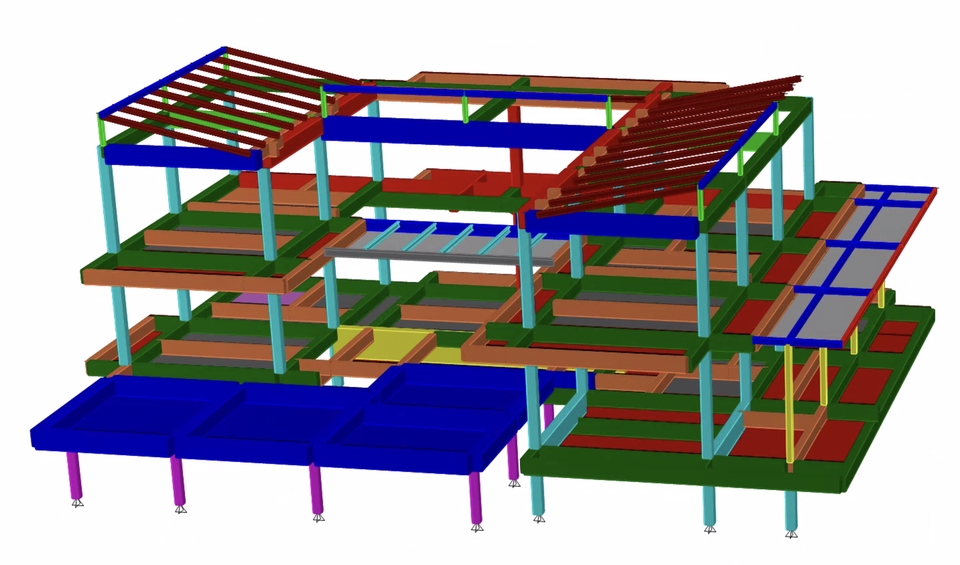 เขียนแบบวิศวกรรมและออกแบบโครงสร้าง - รับออกแบบโครงสร้าง บ้านพักอาศัย อาคารพาณิชย์ ป้ายโฆษณา อาคารเตี้ย อาคารสูง ทุกรูปแบบ - 3