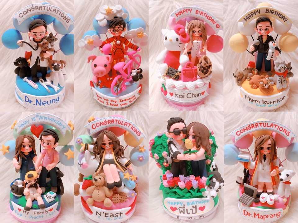 ของขวัญวันเกิด แฮนด์เมด  ตุ๊กตาปั้นดินน้ำมัน รับทําของขวัญ รับทําของขวัญวันเกิด