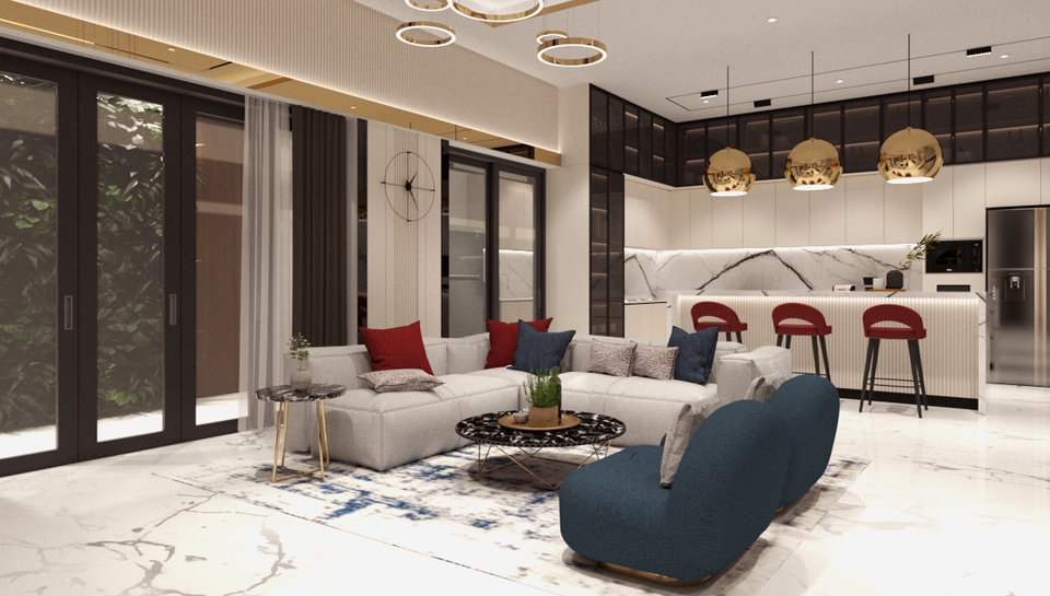 3D & Perspektif - Jasa desain interior 3D & gambar kerja area commercial dan tempat tinggal - 5