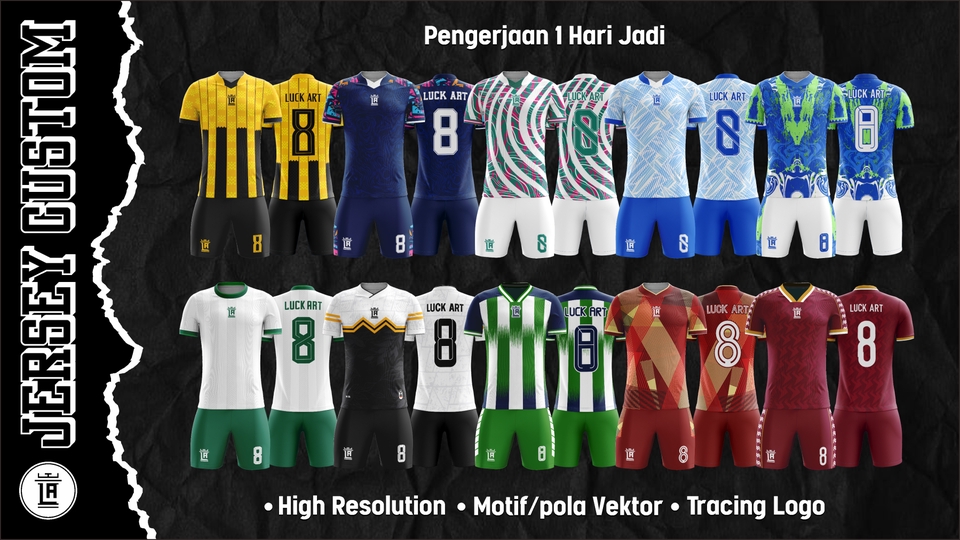 Desain Kaos & Motif - DESIGN JERSEY CUSTOM WAKTU PENGERJAAN 1 HARI - 2