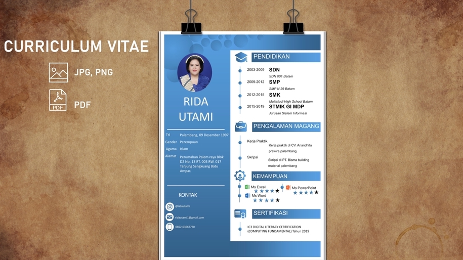 Portfolio & Resume - Desain CV (Curriculum Vitae) Atau Resume Menarik & Profesional - 5