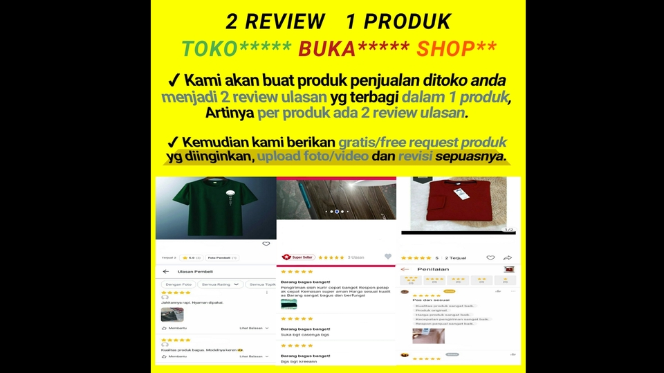 Memberi Review - REVIEW ULASAN BUKLPAK, SHOPE, TOKPED, LAZDA - 1