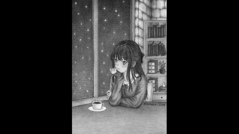 Gambar Potret - Sketsa Pensil Hitam Putih Murah 200K - 7