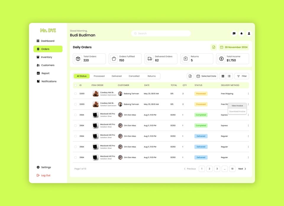 Desain UI UX web aplikasi untuk platform freelancer Indonesia.
