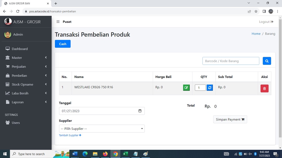 Jasa pembuatan website toko online dengan fitur keranjang belanja, pembayaran, dan manajemen stok.