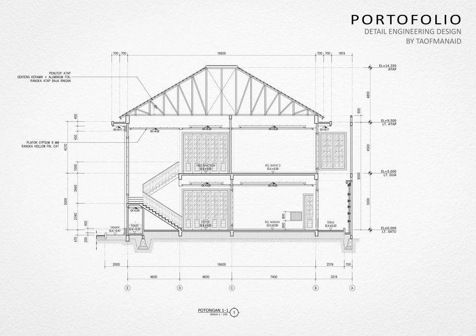 CAD Drawing - Jasa Drafter Arsitektur-Interior-struktur (CAD  Drawing)  - 4