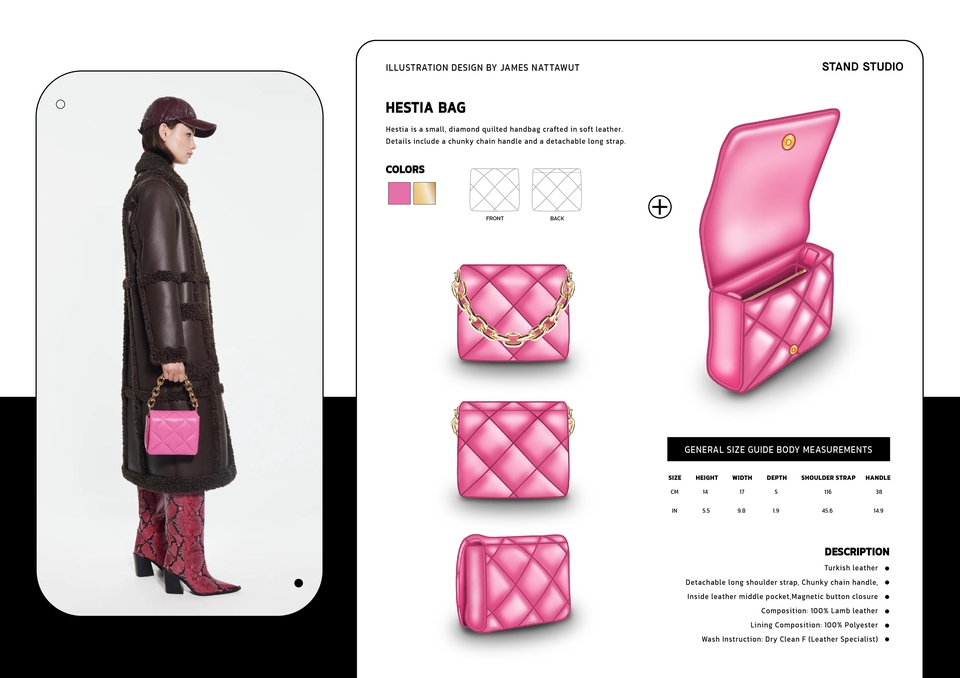 วาด/ออกแบบแพทเทิร์นเสื้อผ้า - รับออกแบบกระเป๋า / ลวดลายบนกระเป๋า Monogram ( Bags Design Accessory / Flat Sketches ) - 30
