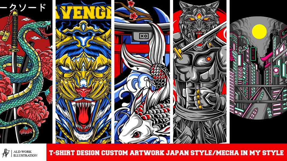 Desain Kaos & Motif - DESAIN KAOS CUSTOM JAPAN STYLE / MECHA - 9