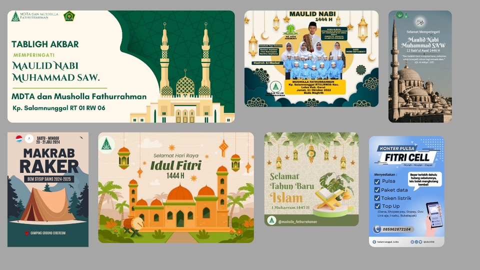 Desain spanduk kreatif dan unik untuk keperluan bisnis, organisasi, atau acara Anda.