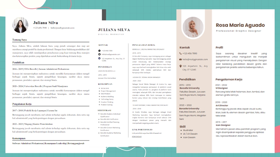 Contoh resume untuk jasa pengembangan diri, konsultasi karir, dan layanan psikologi online.