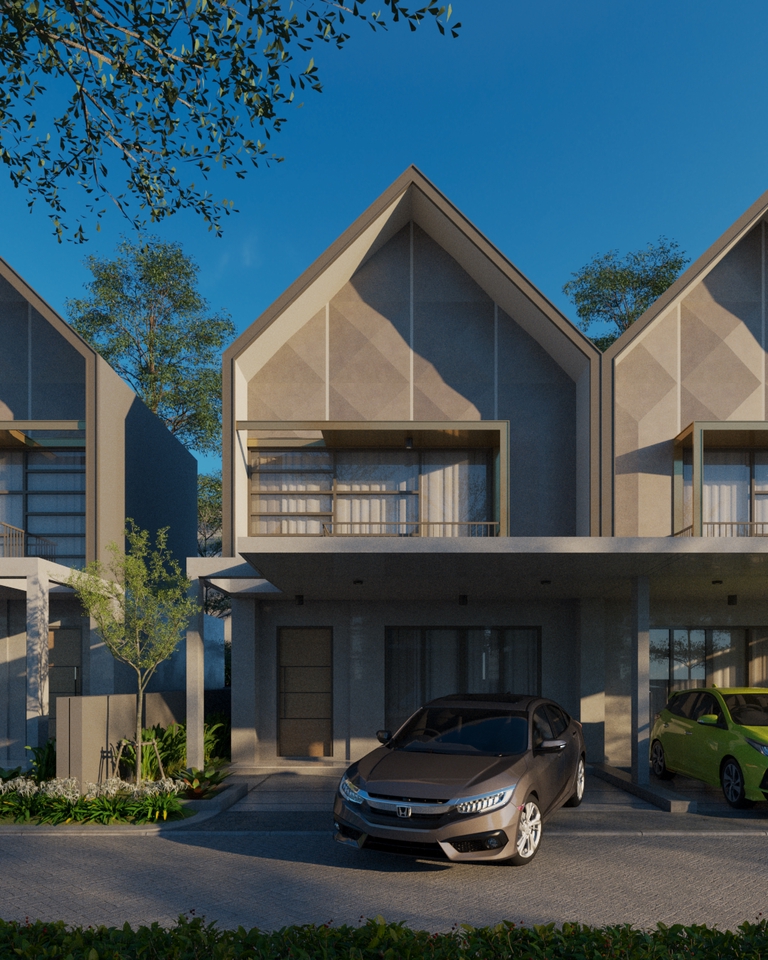 3D & Perspektif - Visualisasi Eksterior Arsitektur Realistis - 3