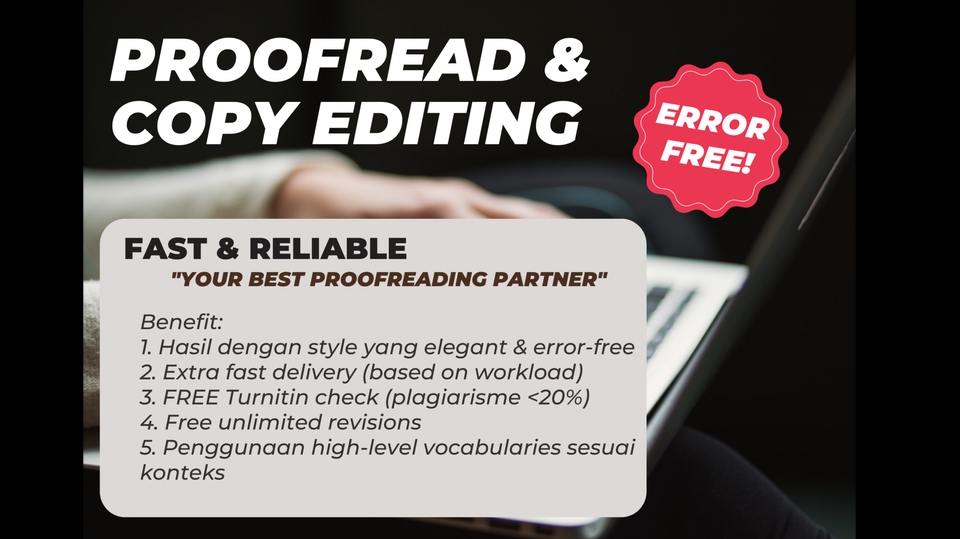 Proofreading - Fast & Professional English Proofread & Copy Editing (+FREE plagiarism check) - 1