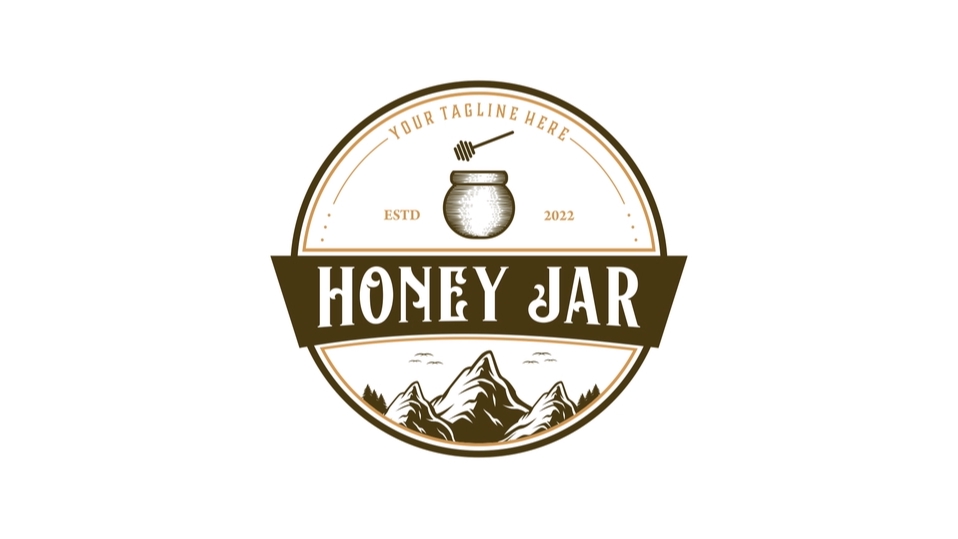 Saya akan membuat logo vintage yang mengagumkan dengan ilustrasi Hand Drawn