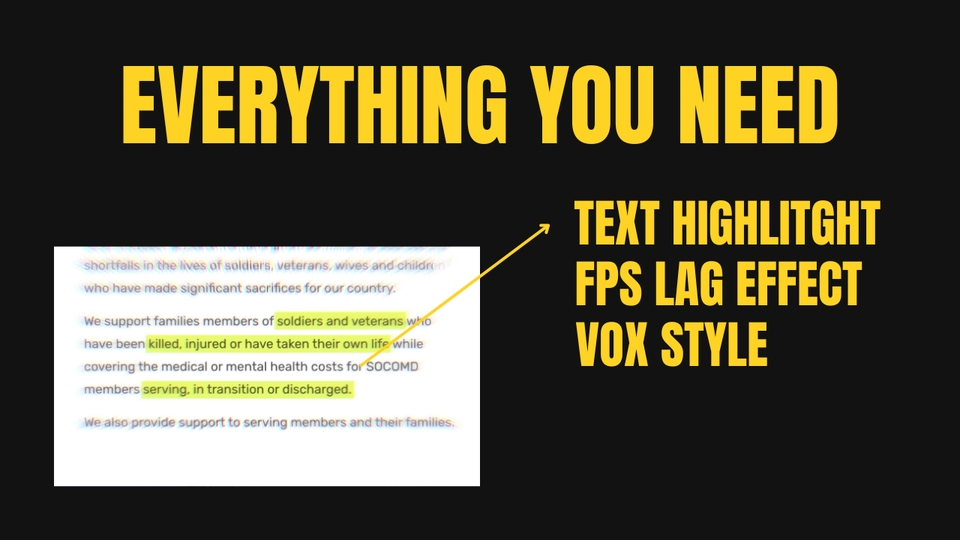 Jasa edit video dengan teks highlight, efek lag, dan gaya suara (vox) untuk meningkatkan tampilan dan kualitas video.