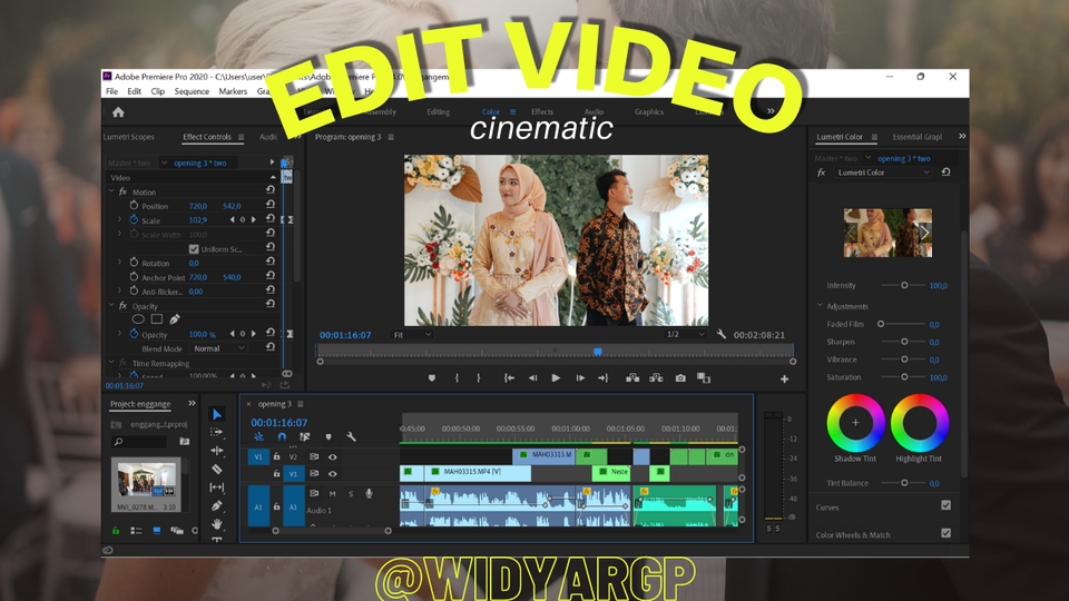 Video Editing - Edit video tunangan/engagement, adat, pre-wedding dan wedding - 1