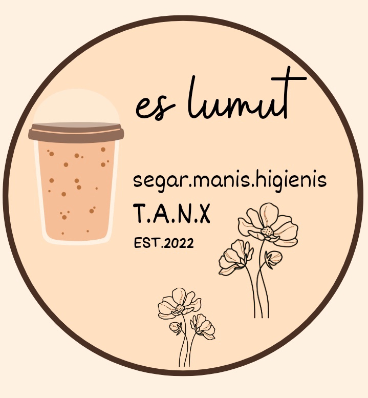 Logo es lumut dengan desain segar manis dan higienis, cocok untuk logo minuman atau makanan.