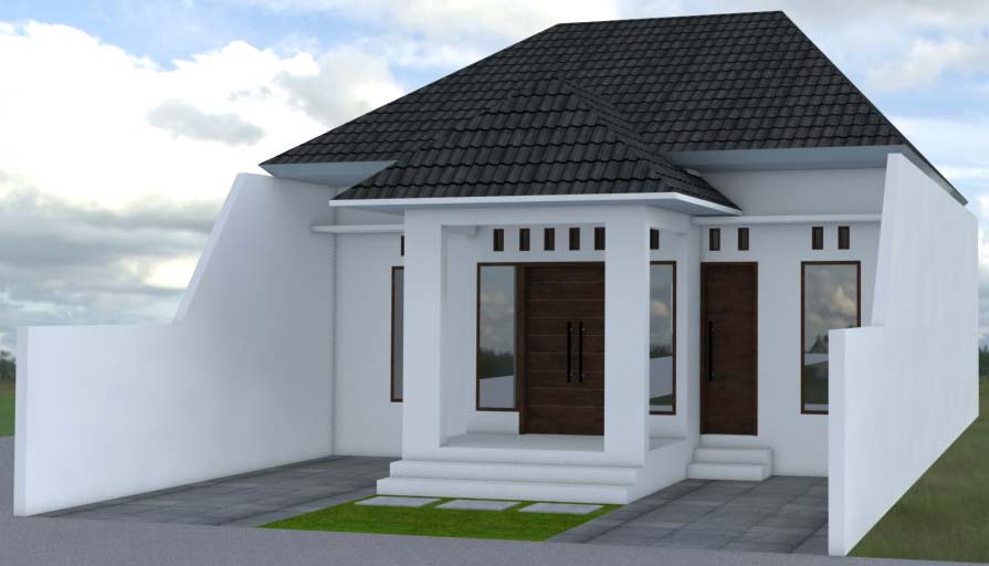 3D & Perspektif - 3d MODELING RUMAH SEDERHANA - 3