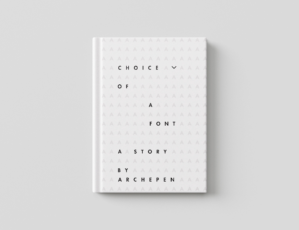 Desain sampul buku Choice of a Font karya Archepen. Jasa desain cover buku keren.